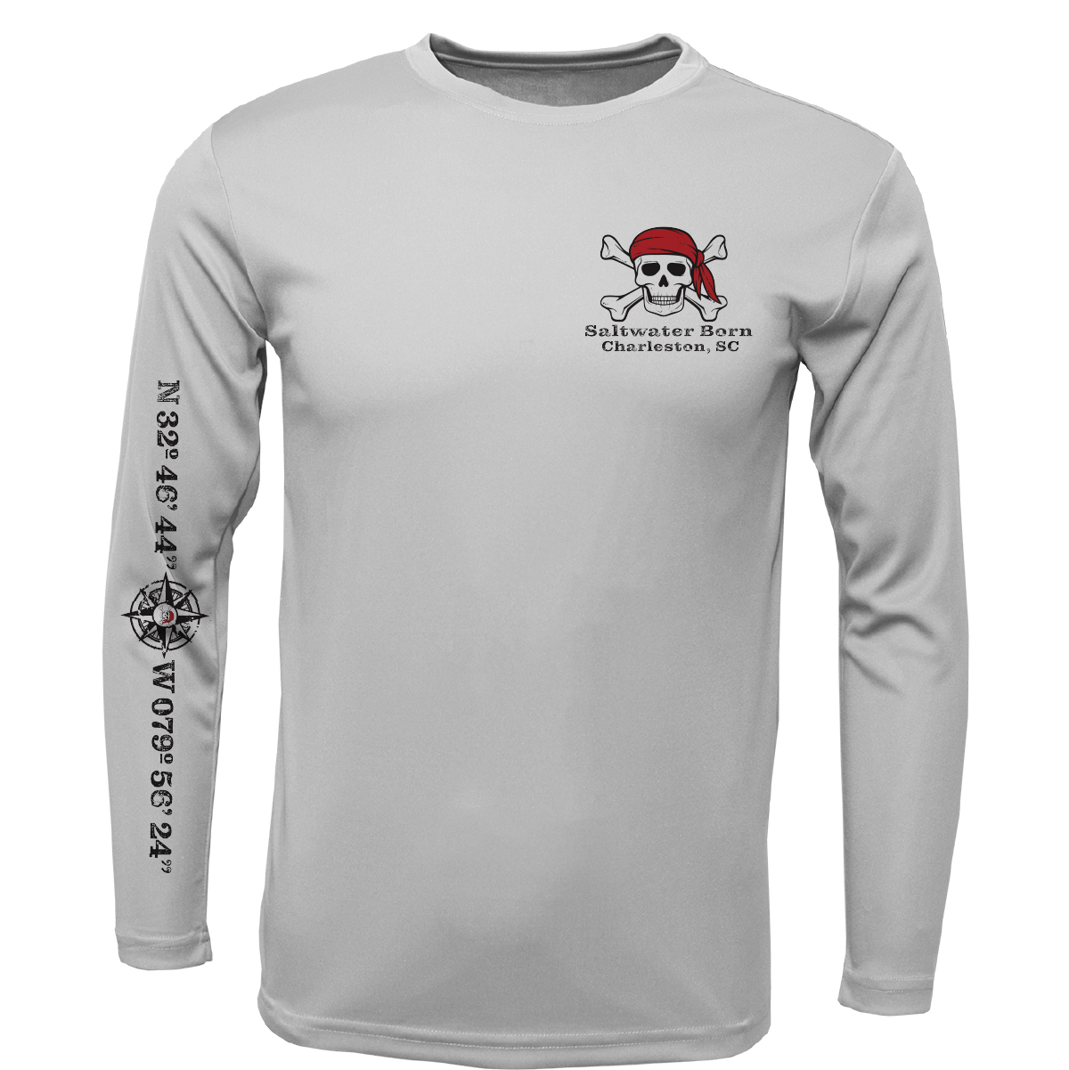 Charleston, SC "All For Rum and Rum For All" Men's Long Sleeve UPF 50+ Dry-Fit Shirt