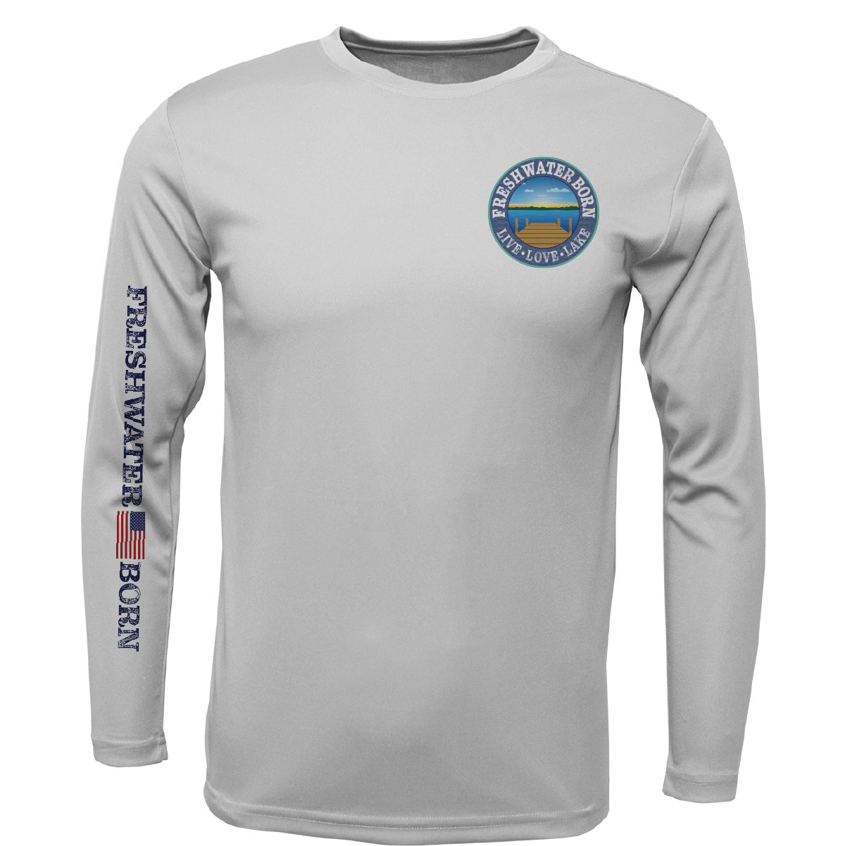Freshwater Born- Fish, Hunt, Explore, Unwind Boy's UPF 50+ Dry-Fit Shirt