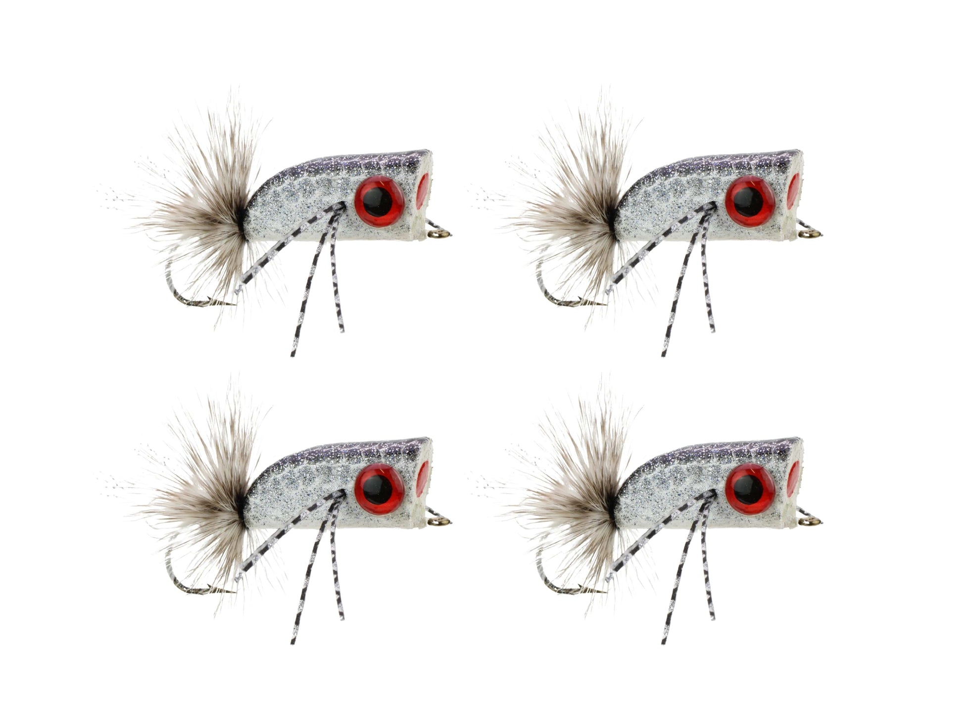 Wild Water Fly Fishing Silver and Black Crease Minnow, size 2 (Qty 4) | SendIt Sailing