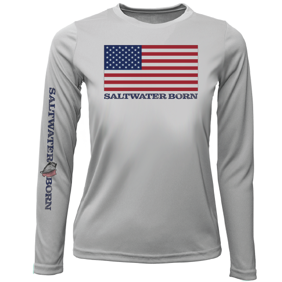 Key West, FL USA Born Girl's Long Sleeve UPF 50+ Dry-Fit Shirt