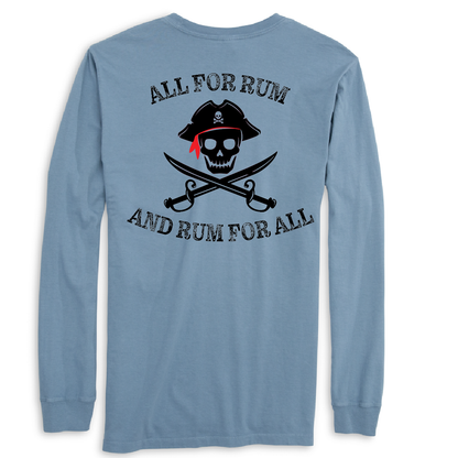 New York Freshwater Born "All For Rum and Rum For All" Men's Cotton Long Sleeve Shirt