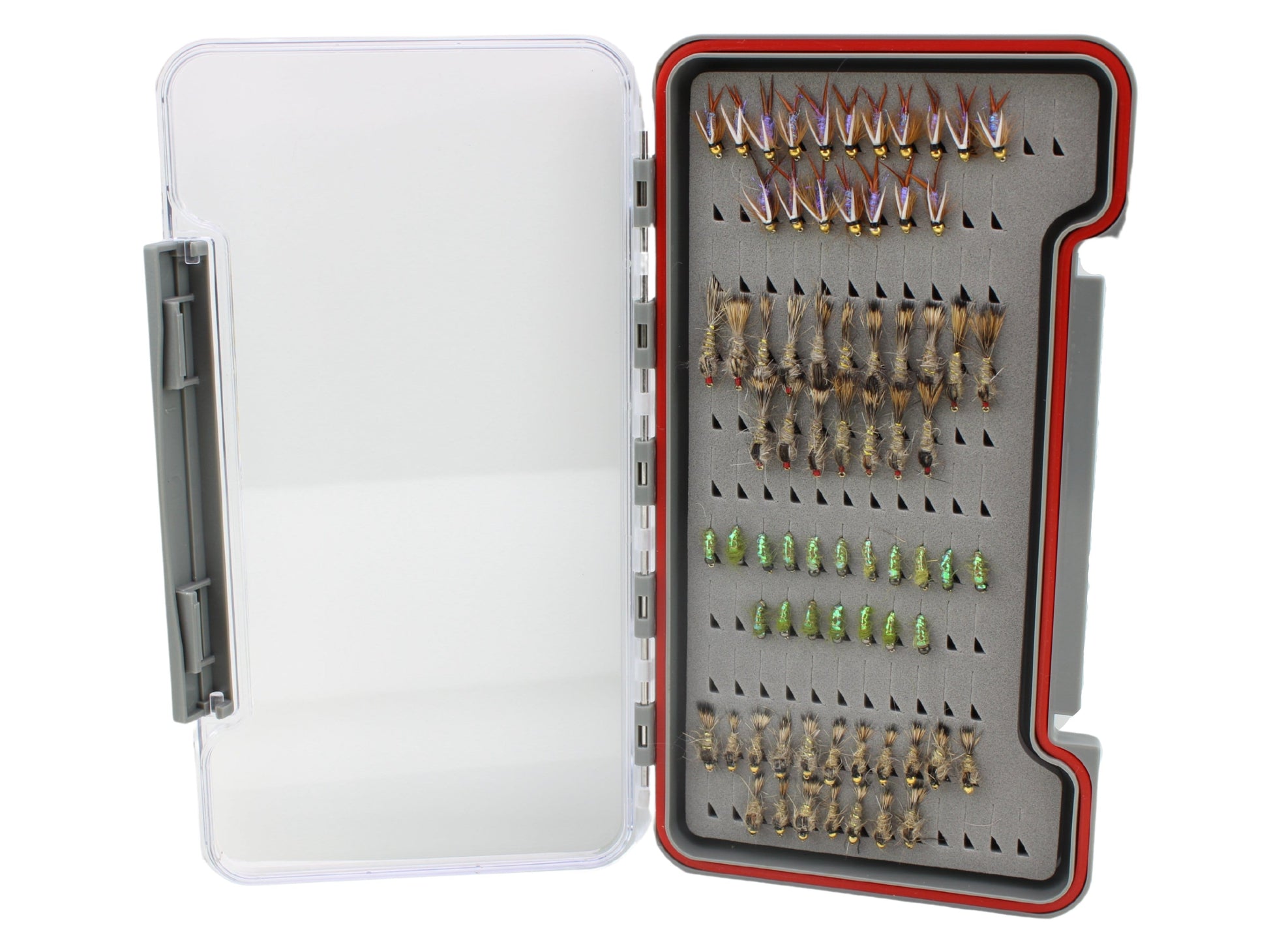 Wild Water Nymph Assortment, 72 Flies with Wild Waterfts Thin Fly Box | SendIt Sailing