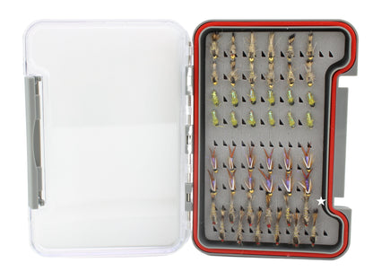 Wild Water Nymph Assortment, 48 Flies with Wild Waterfts Small Thin Fly Box | SendIt Sailing