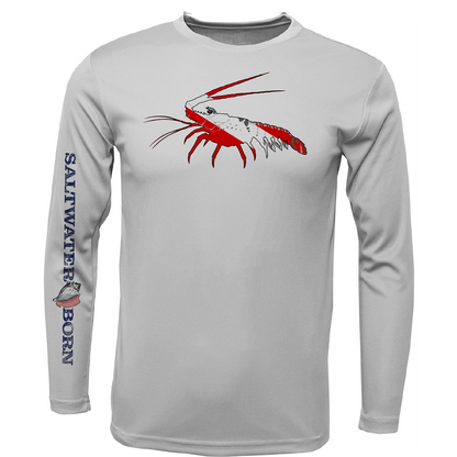 Key West, FL Spiny Lobster Diver Men's Long Sleeve UPF 50+ Dry-Fit Shirt