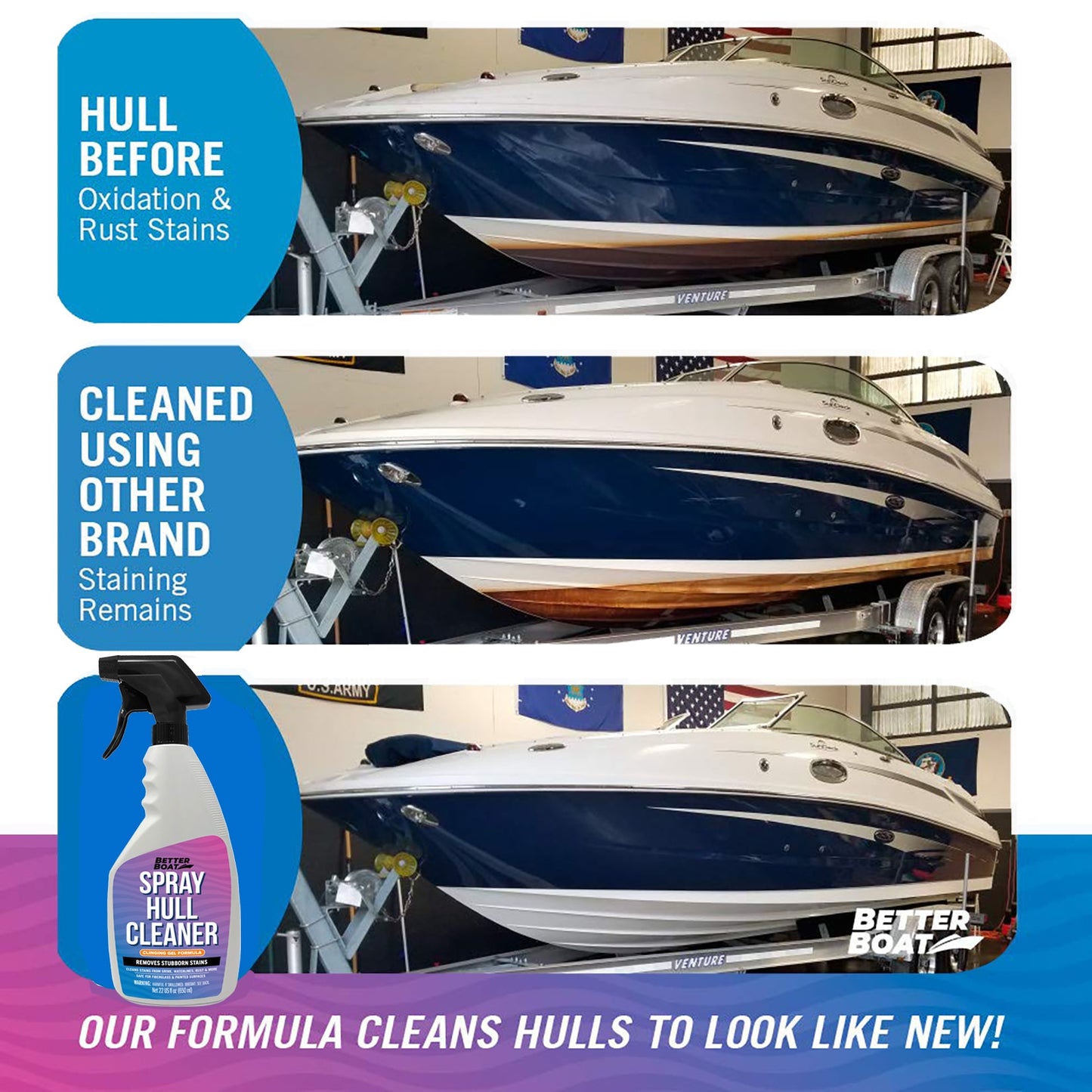 Spray Hull Cleaner Clinging Gel Formula