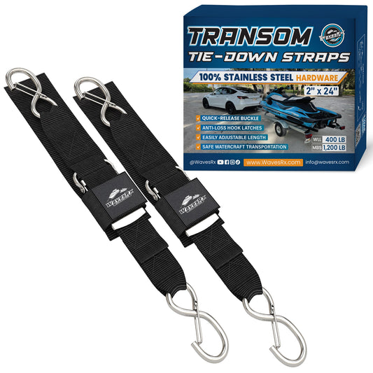 24" PWC TRANSOM STRAPS SS