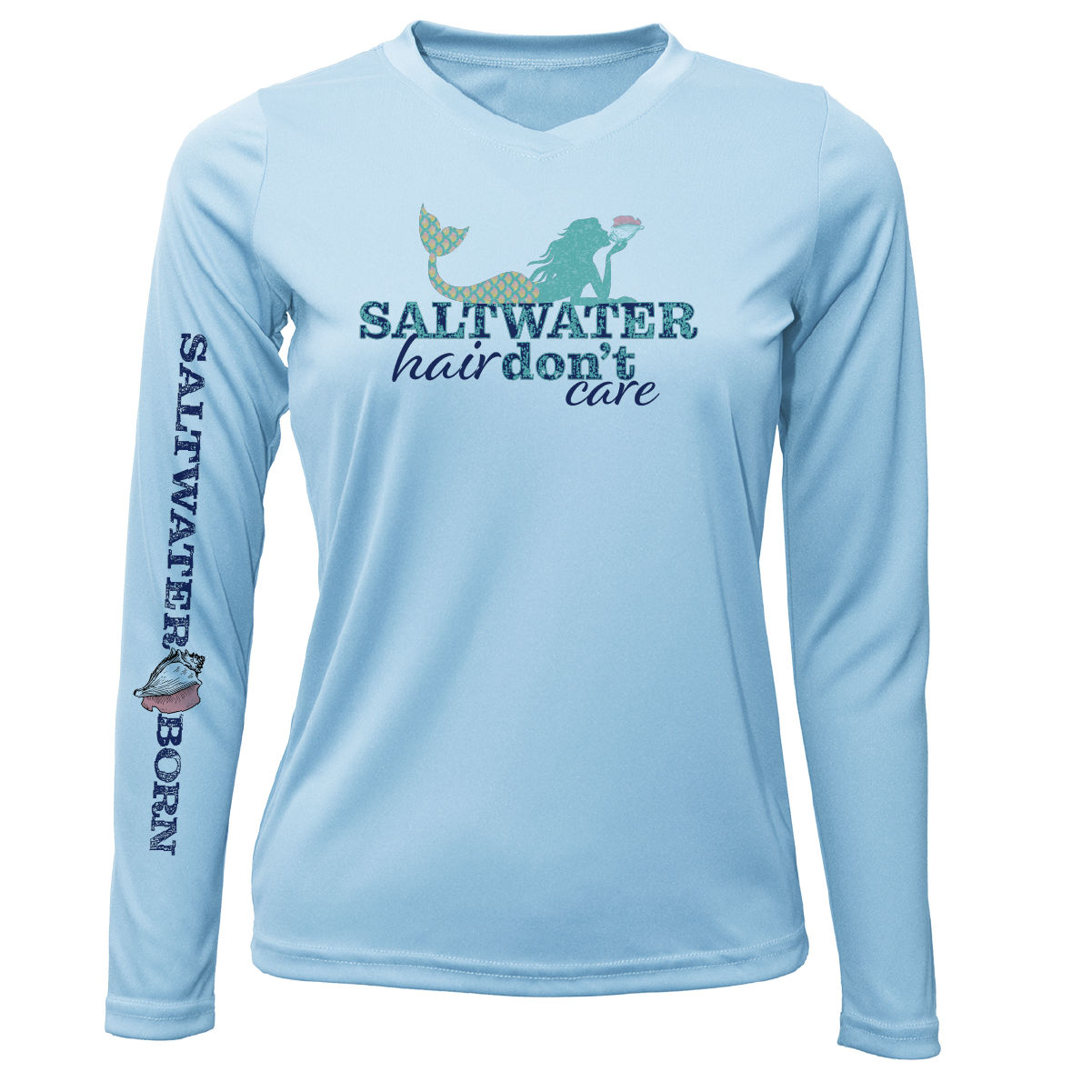 Stuart "Saltwater Hair...Don't Care" Long Sleeve UPF 50+ Dry-Fit Shirt