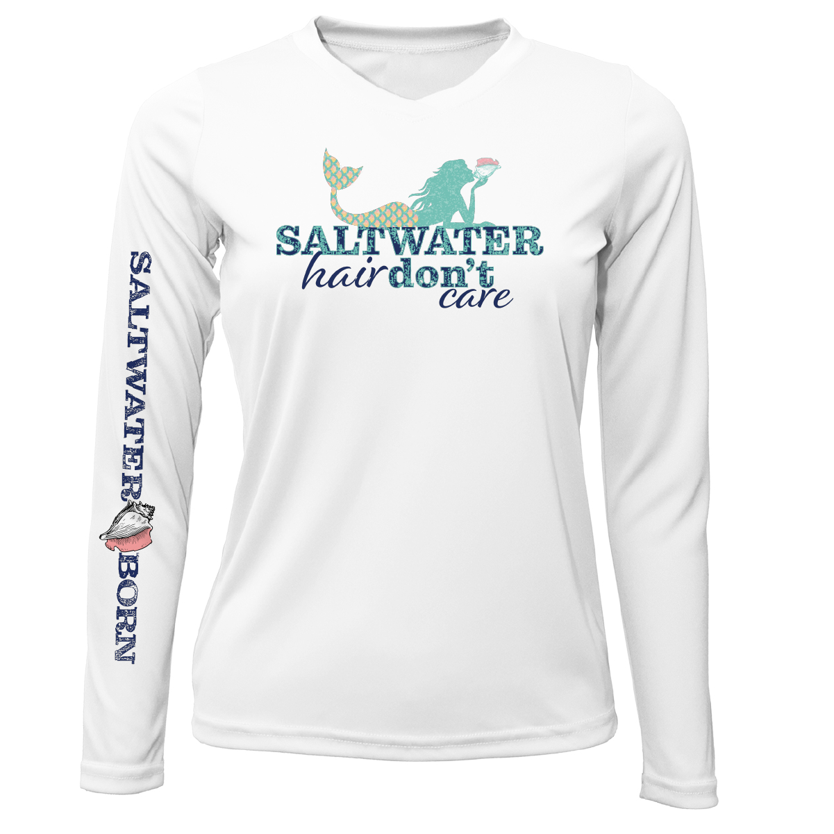 Stuart "Saltwater Hair...Don't Care" Long Sleeve UPF 50+ Dry-Fit Shirt