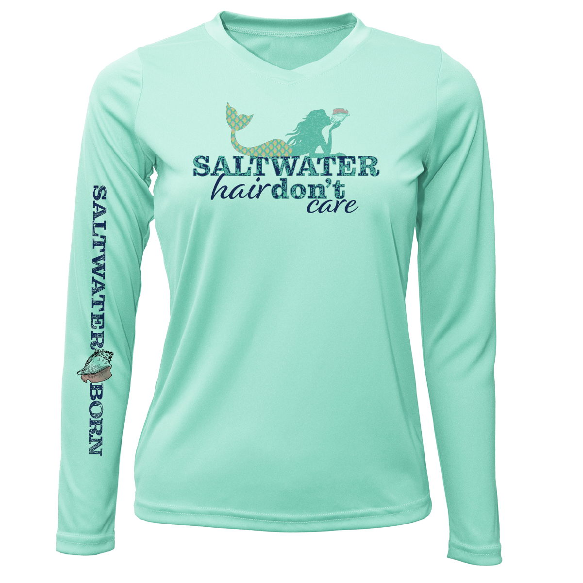 Stuart "Saltwater Hair...Don't Care" Long Sleeve UPF 50+ Dry-Fit Shirt