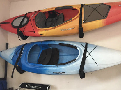 Indoor-Outdoor Kayak Wall Rack | Marine Grade | Holds 125 or 150 lbs