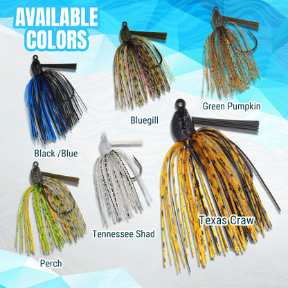 Reaction Tackle Lead Swim Jigs – Premium Weedless Bass Fishing Lures- 3 Pack - New