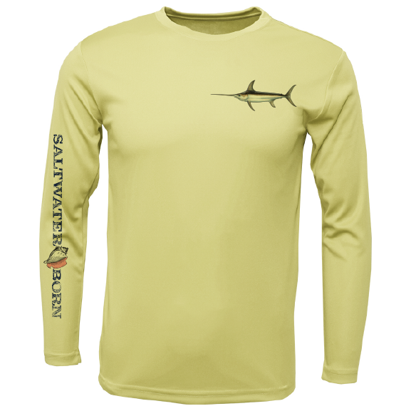 Swordfish on Chest Long Sleeve UPF 50+ Dry-Fit Shirt
