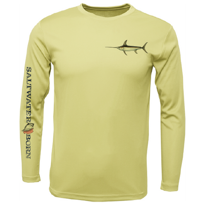 Swordfish on Chest Long Sleeve UPF 50+ Dry-Fit Shirt