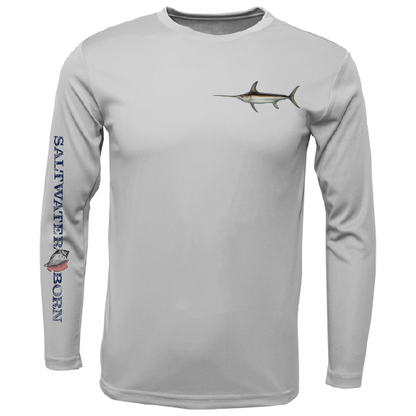 Swordfish on Chest Long Sleeve UPF 50+ Dry-Fit Shirt