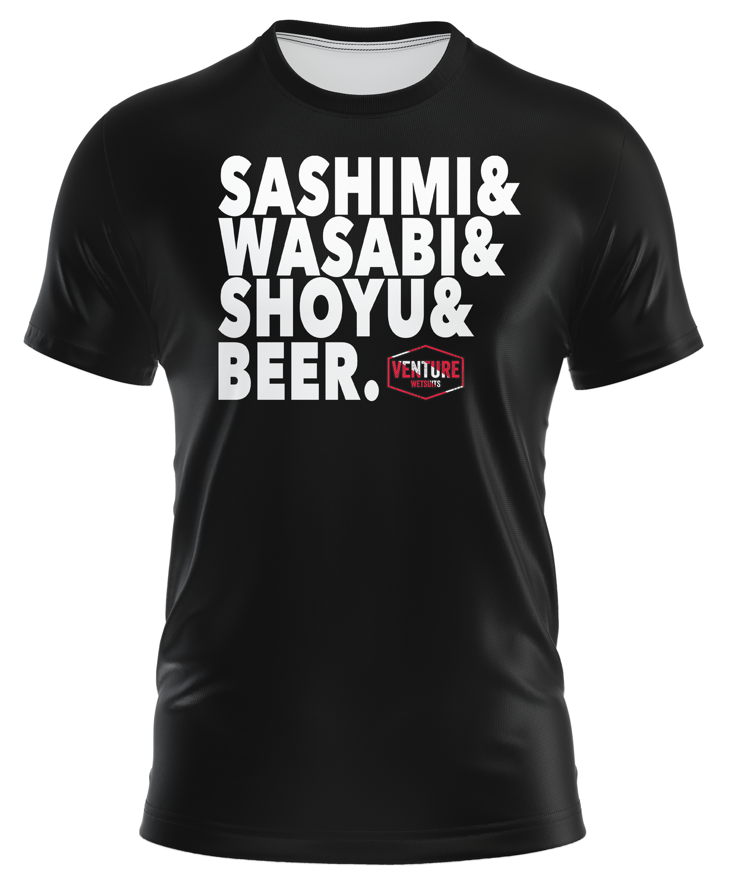 Sashimi Wasabi Shoyu Beer Dri Fit T-Shirt (Adult/Keiki)