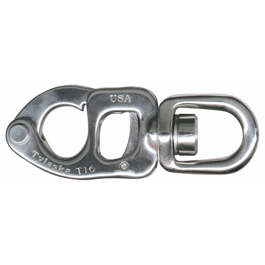 Tylaska T16 standard bail trigger snap shackle, stainless steel