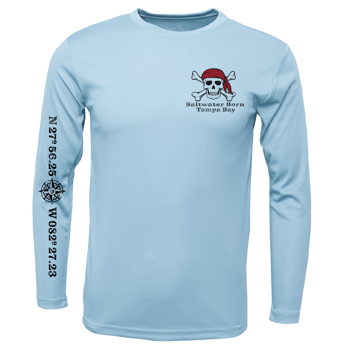 Tampa Bay, FL Blackbeard Men's Long Sleeve UPF 50+ Dry-Fit Shirt