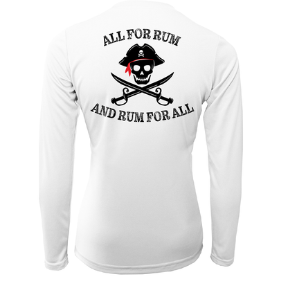 Michigan Freshwater Born "All For Rum and Rum For All" Women's Long Sleeve UPF 50+ Dry-Fit Shirt