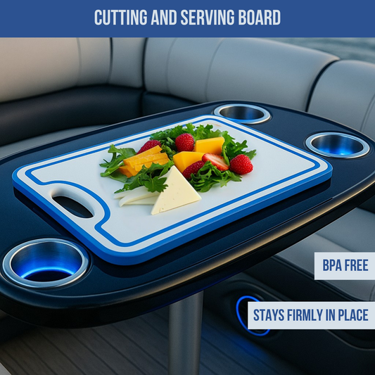 Made in the USA | Premium Cutting Board | Textured 1/2 inch HDPE UV Protected | Non-Skid or Mark Rubber Feet | Great for Boats & any Counter-top