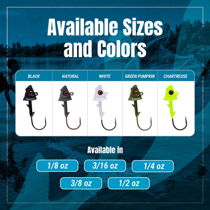 Reaction Tackle 97% Pure Tungsten Swimbait Jig with Realistic Fish Head- 5-PACK - New