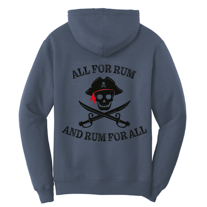 New York Freshwater Born Men's "All For Rum and Rum For All" Cotton Hoodie