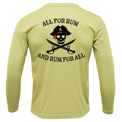 Texas Freshwater Born "All For Rum and Rum For All" Men's Long Sleeve UPF 50+ Dry-Fit Shirt