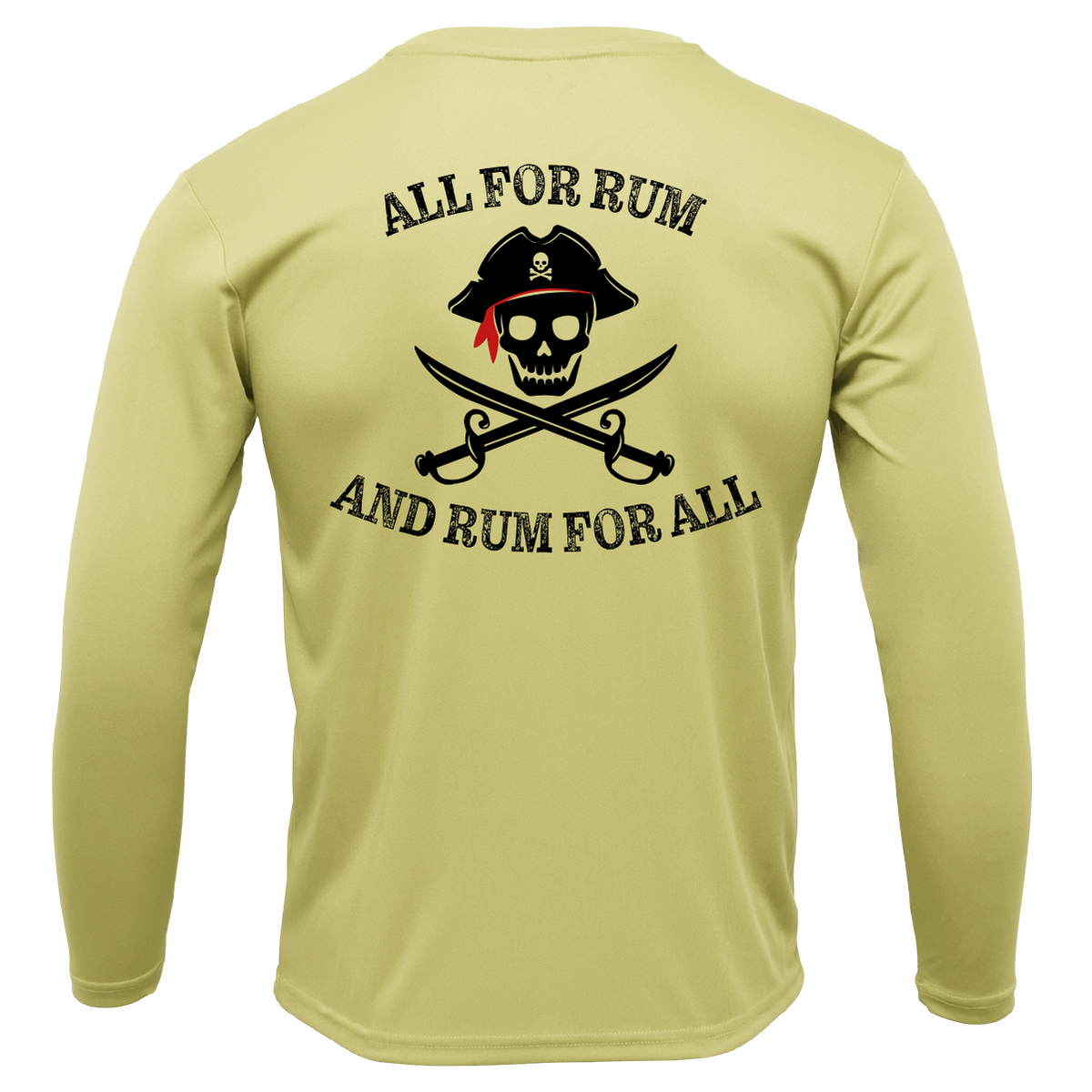 Charleston, SC "All For Rum and Rum For All" Men's Long Sleeve UPF 50+ Dry-Fit Shirt