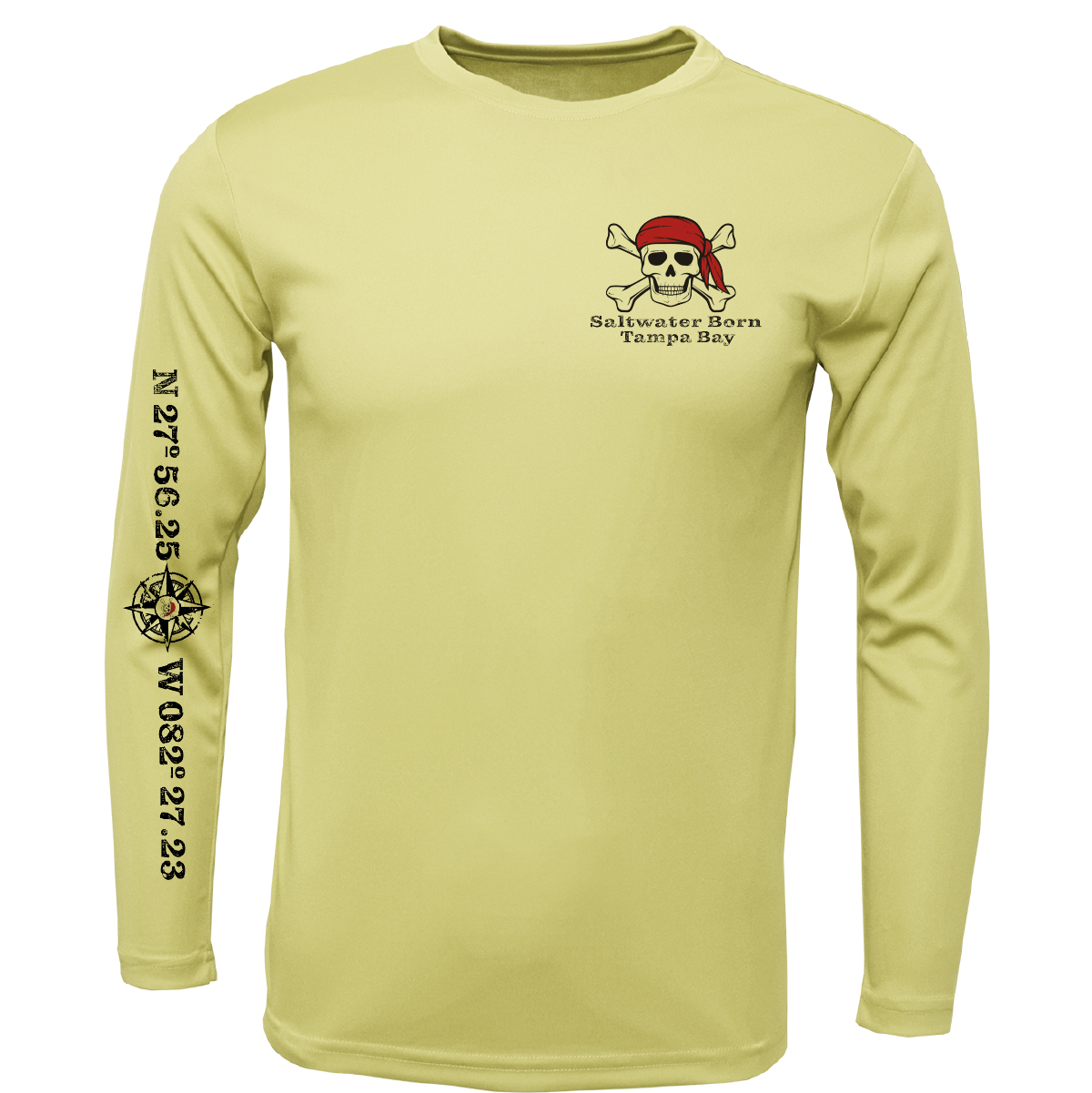 Tampa Bay, FL Blackbeard Men's Long Sleeve UPF 50+ Dry-Fit Shirt