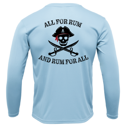 Michigan Freshwater Born "All For Rum and Rum For All" Boy's Long Sleeve UPF 50+ Dry-Fit Shirt