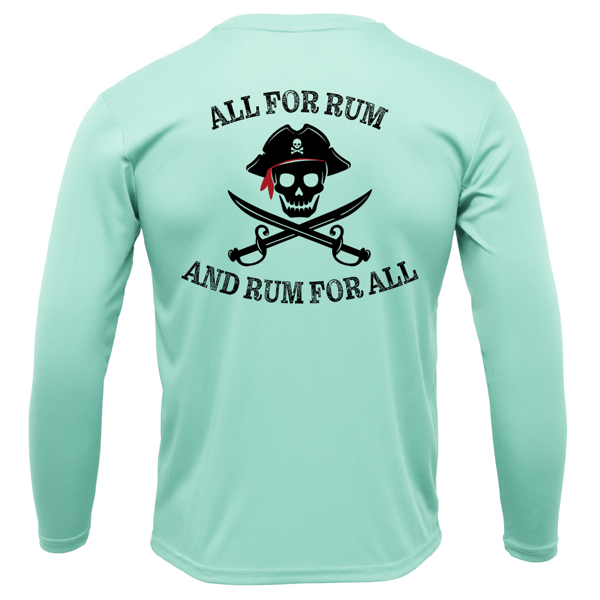 Michigan Freshwater Born "All For Rum and Rum For All" Boy's Long Sleeve UPF 50+ Dry-Fit Shirt