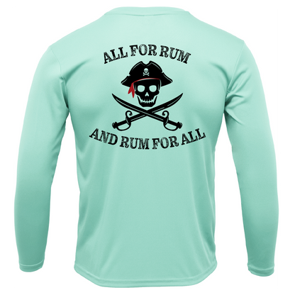 Charleston, SC "All For Rum and Rum For All" Men's Long Sleeve UPF 50+ Dry-Fit Shirt