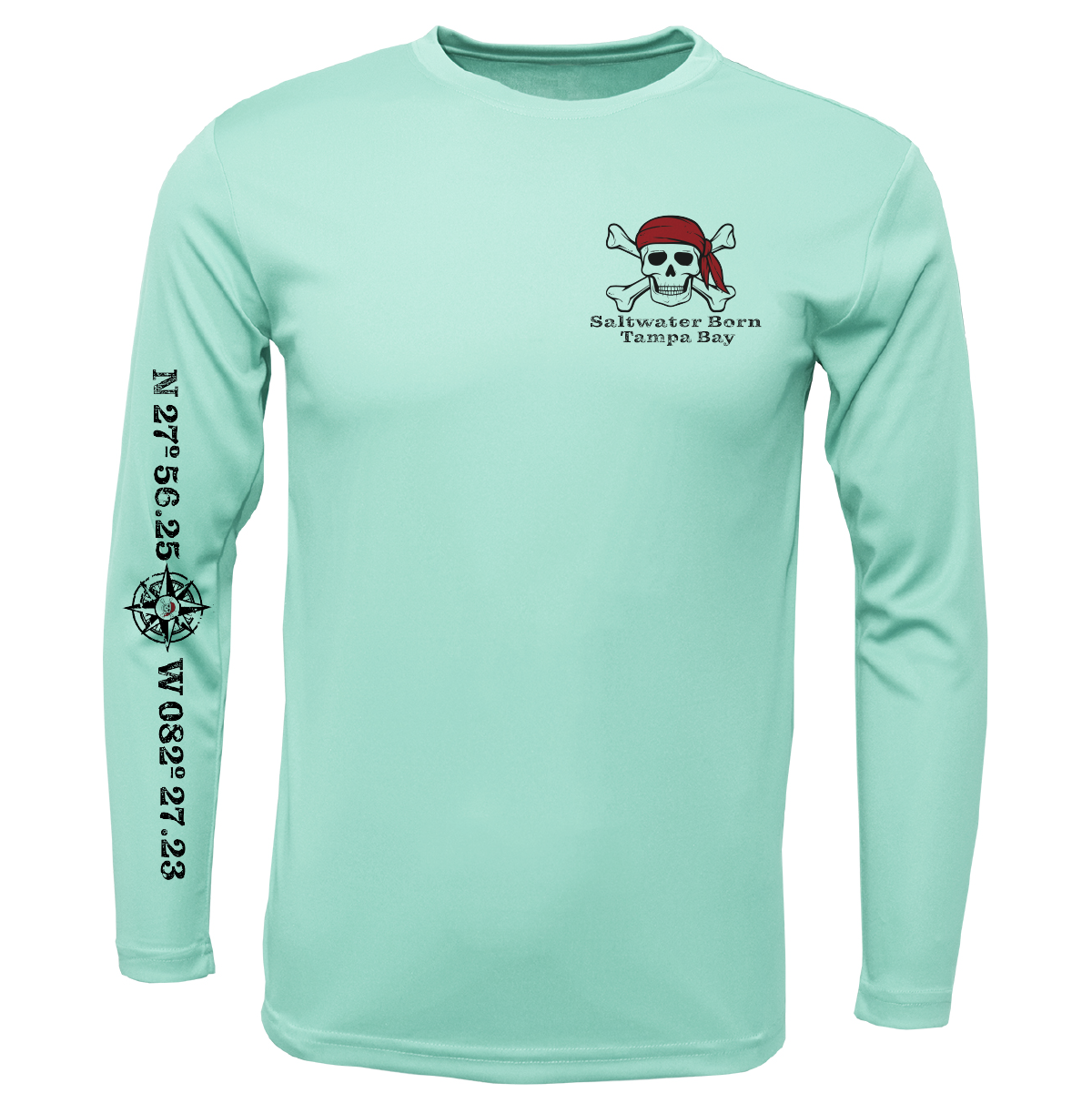 Tampa Bay, FL Blackbeard Men's Long Sleeve UPF 50+ Dry-Fit Shirt