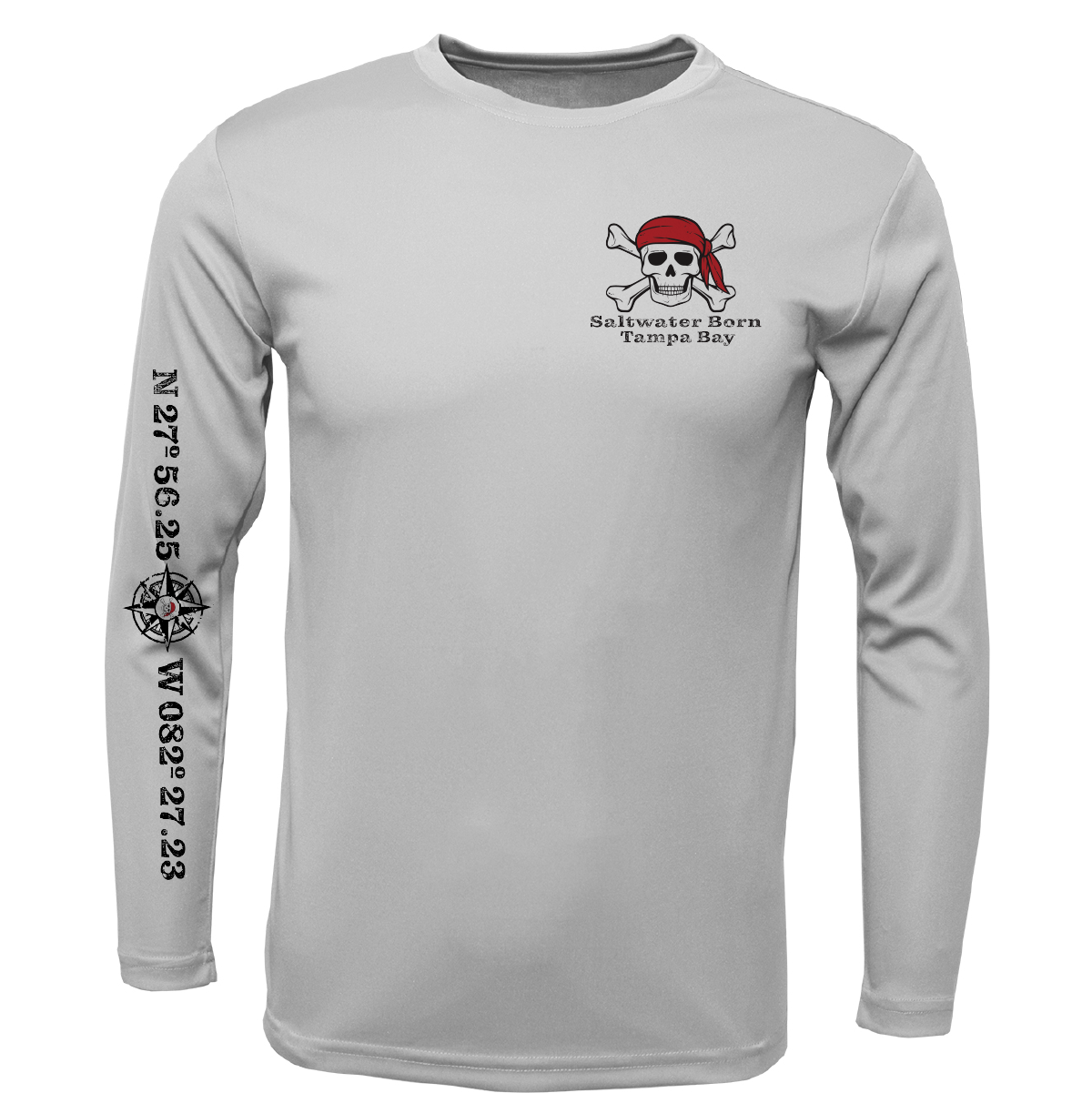 Tampa Bay, FL Blackbeard Men's Long Sleeve UPF 50+ Dry-Fit Shirt