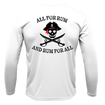 Michigan Freshwater Born "All For Rum and Rum For All" Boy's Long Sleeve UPF 50+ Dry-Fit Shirt