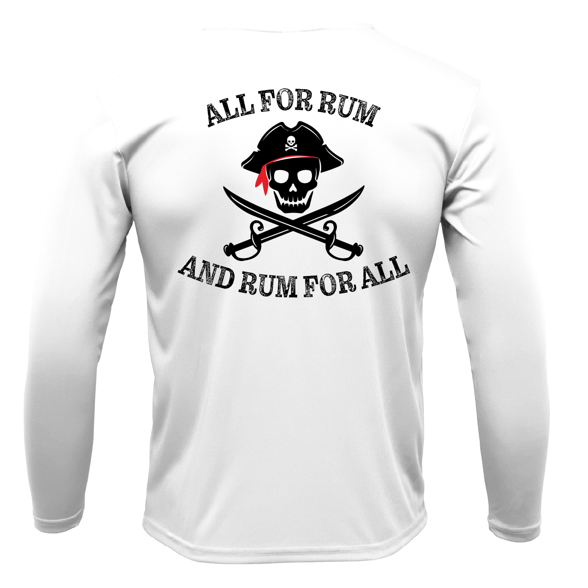 Michigan Freshwater Born "All For Rum and Rum For All" Men's Long Sleeve UPF 50+ Dry-Fit Shirt