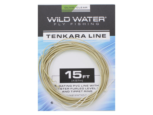Wild Water Fly Fishing 15ft Olive PVC Tenkara Line with Furled Level Line | SendIt Sailing