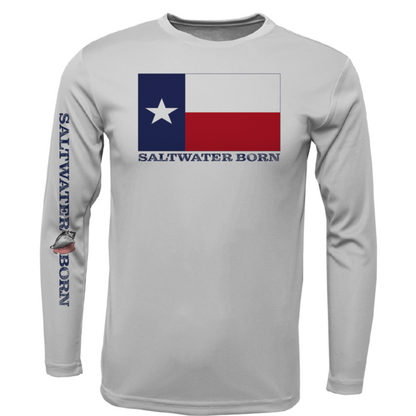 Texas Flag Boy's Long Sleeve UPF 50+ Dry-Fit Shirt
