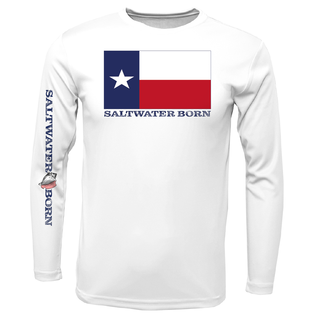 Texas Flag Men's Long Sleeve UPF 50+ Dry-Fit Shirt