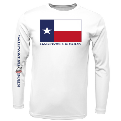 Texas Flag Men's Long Sleeve UPF 50+ Dry-Fit Shirt