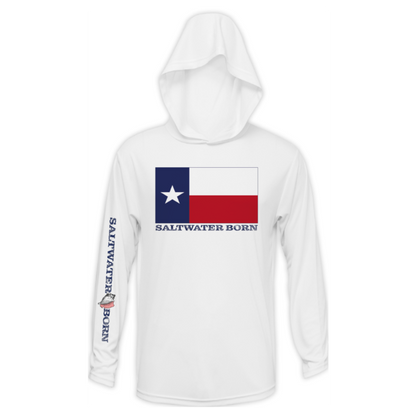 Texas Flag Boys Long Sleeve UPF 50+ Dry-Fit Hoody