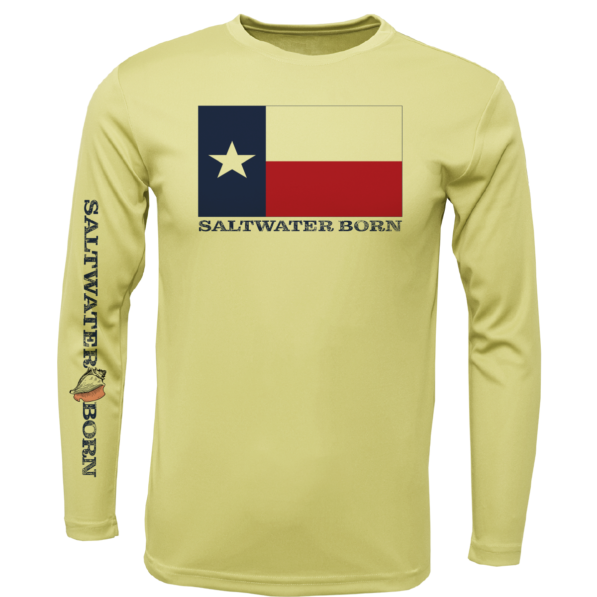 Texas Flag Men's Long Sleeve UPF 50+ Dry-Fit Shirt