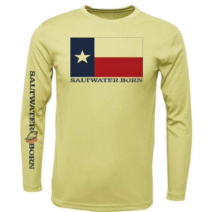 Texas Flag Men's Long Sleeve UPF 50+ Dry-Fit Shirt
