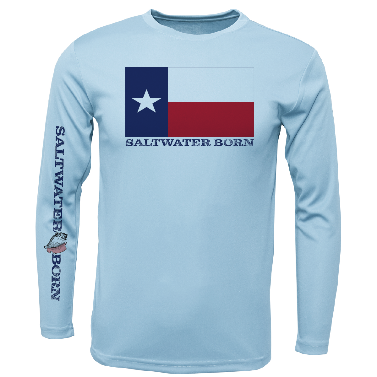 Texas Flag Men's Long Sleeve UPF 50+ Dry-Fit Shirt