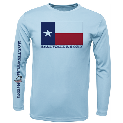Texas Flag Men's Long Sleeve UPF 50+ Dry-Fit Shirt
