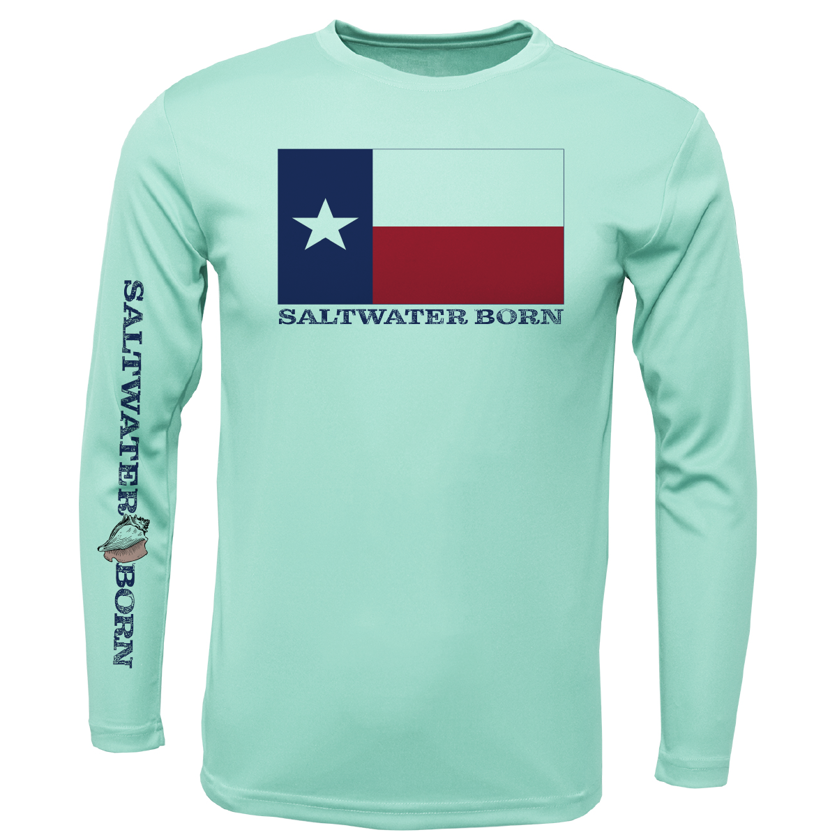 Texas Flag Men's Long Sleeve UPF 50+ Dry-Fit Shirt