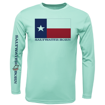 Texas Flag Men's Long Sleeve UPF 50+ Dry-Fit Shirt