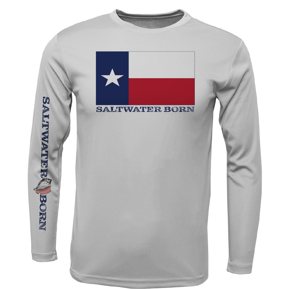 Texas Flag Men's Long Sleeve UPF 50+ Dry-Fit Shirt