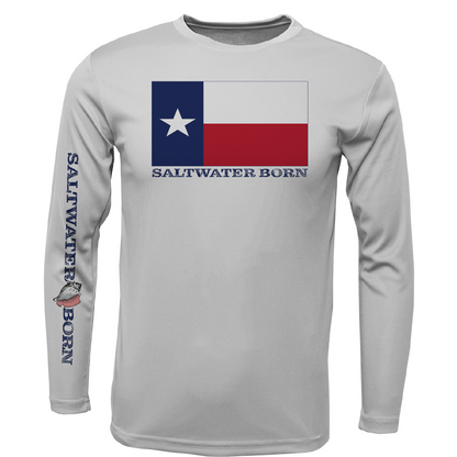 Texas Flag Men's Long Sleeve UPF 50+ Dry-Fit Shirt