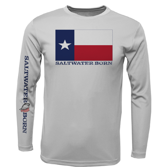 Texas Flag Men's Long Sleeve UPF 50+ Dry-Fit Shirt