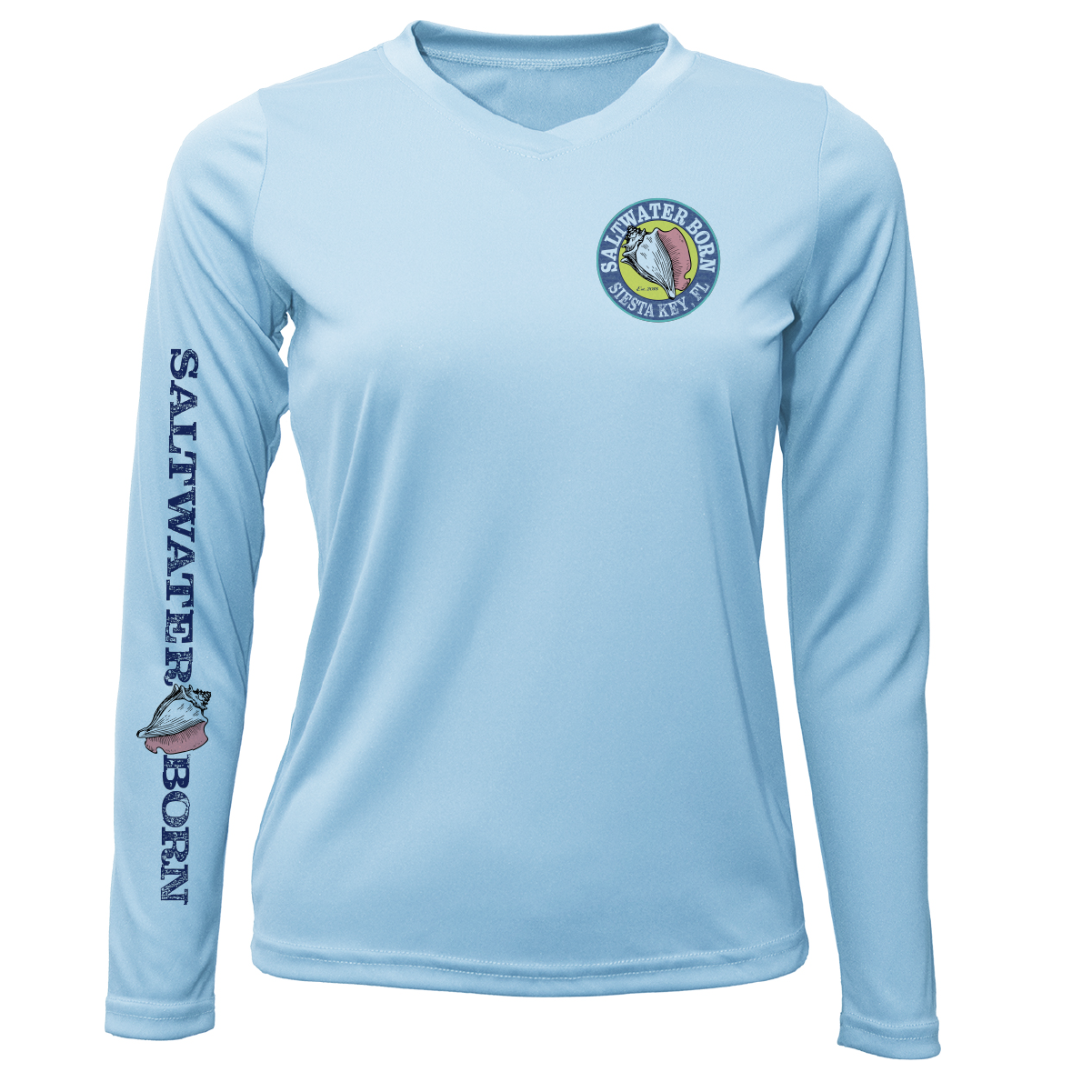 Siesta Key "The Beach Gives me Porpoise" Women's Long Sleeve UPF 50+ Dry-Fit Shirt
